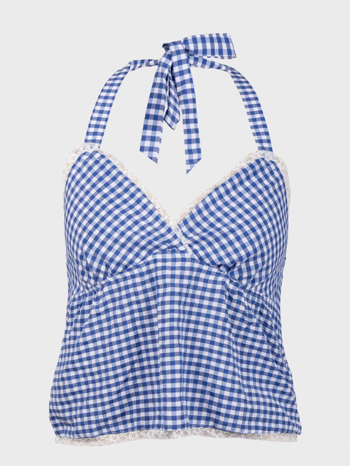 Blue gingham top
