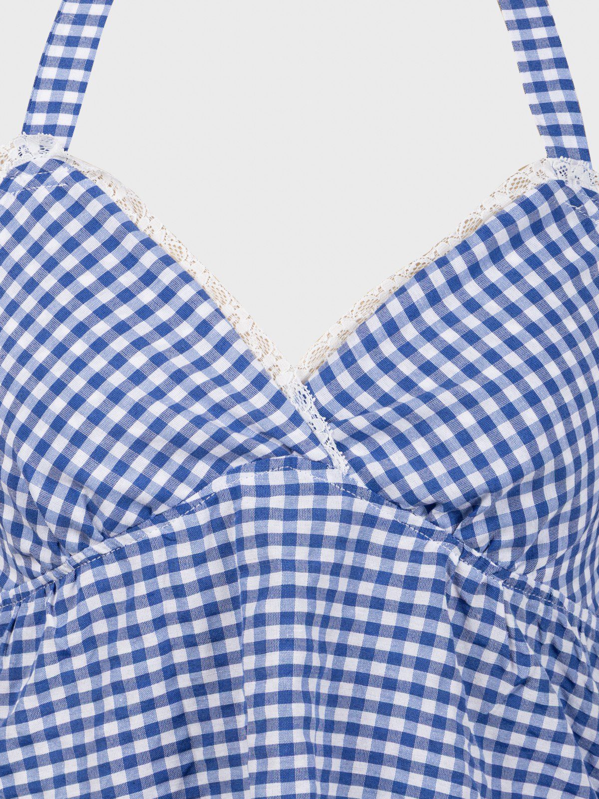 Blue gingham top