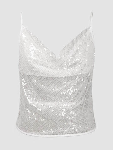 WHITE BLING TOP