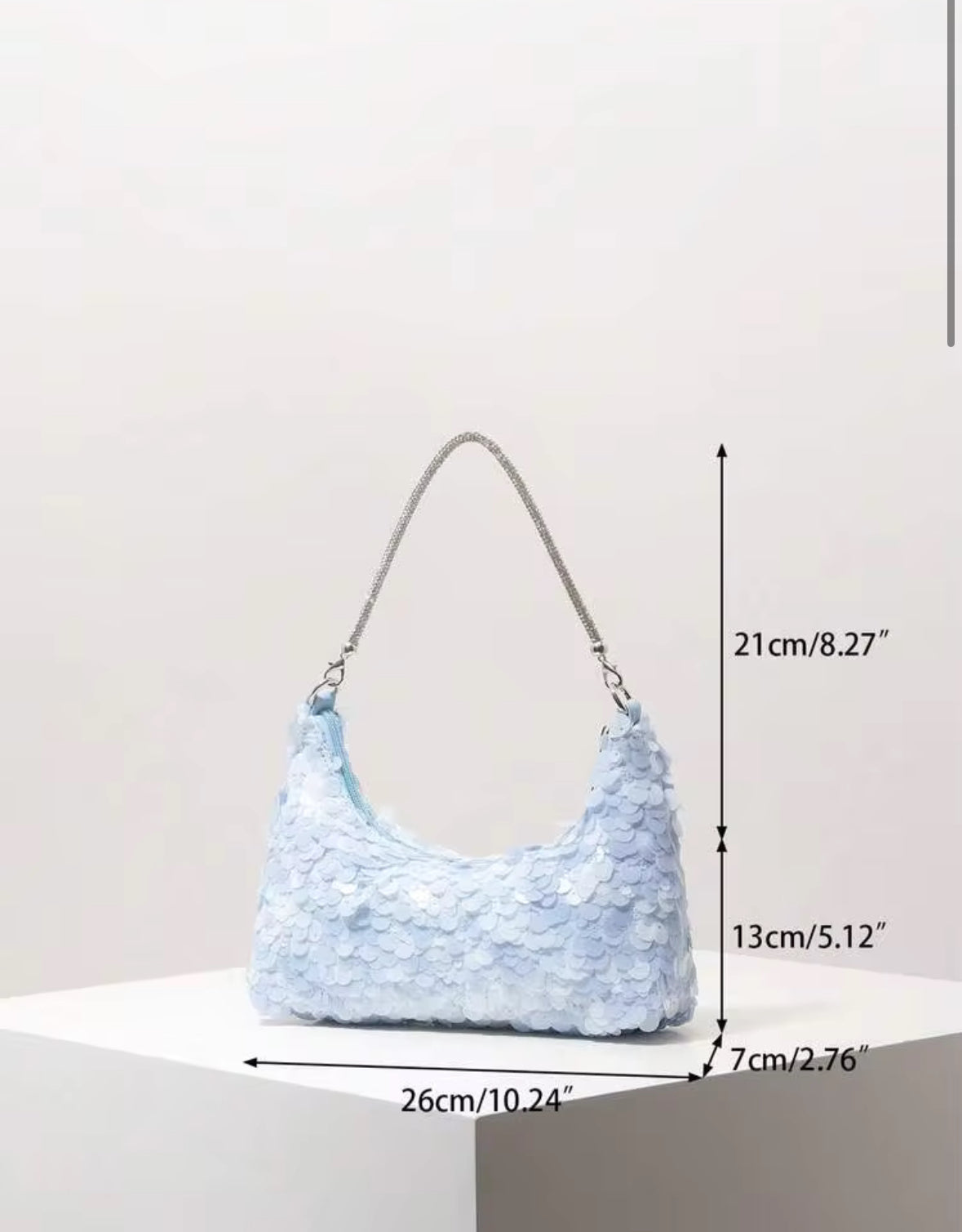 BLUE BLING BAG
