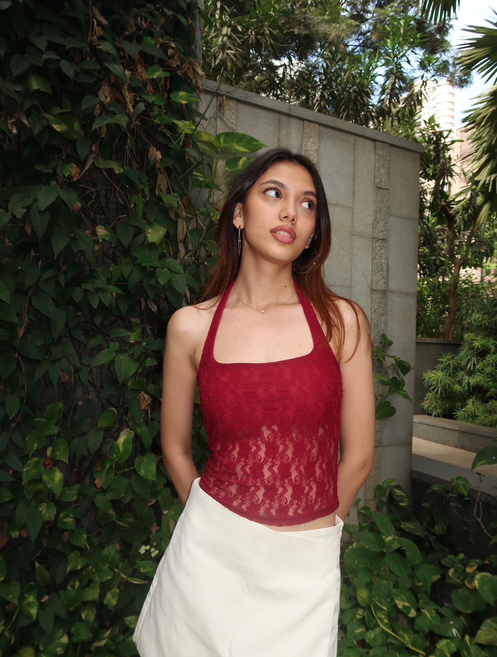 ALINA TOP -Burgundy ♡