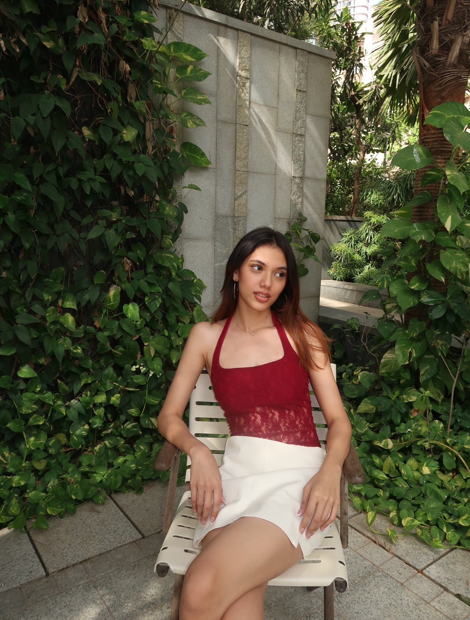 ALINA TOP -Burgundy ♡