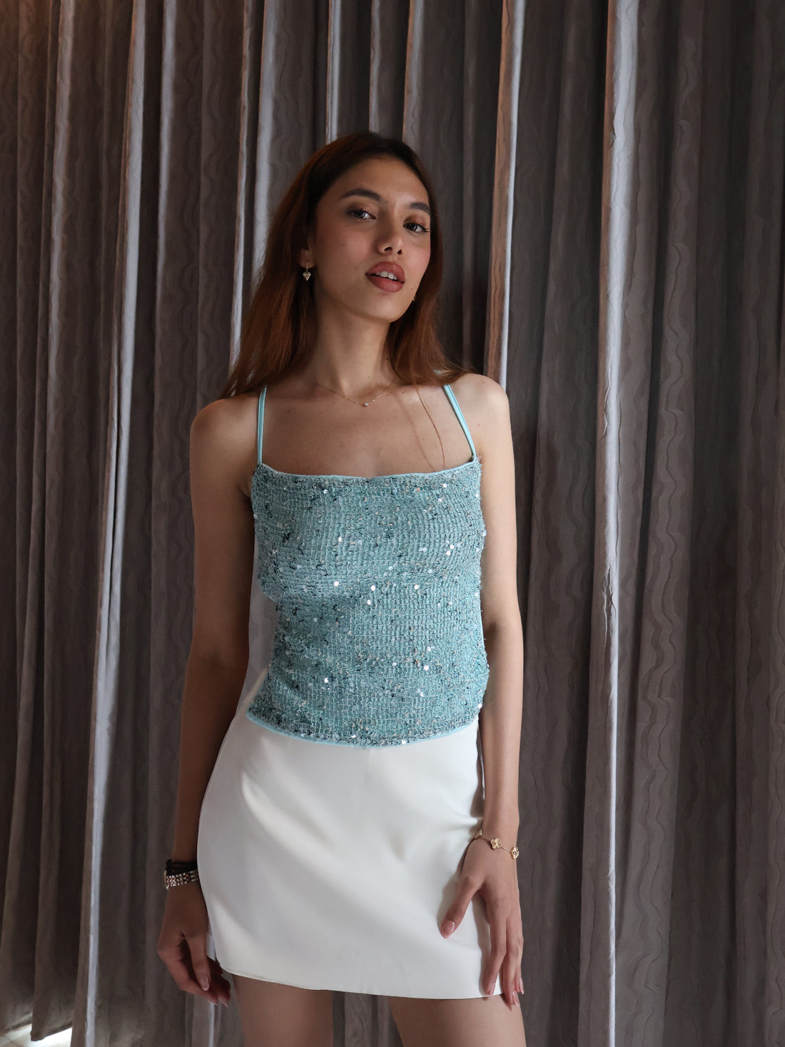 TARA TOP- Turquoise