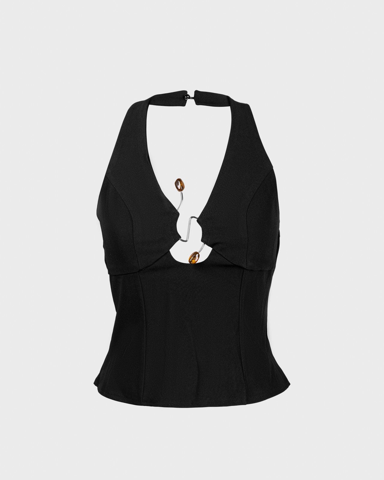 Black beaded top