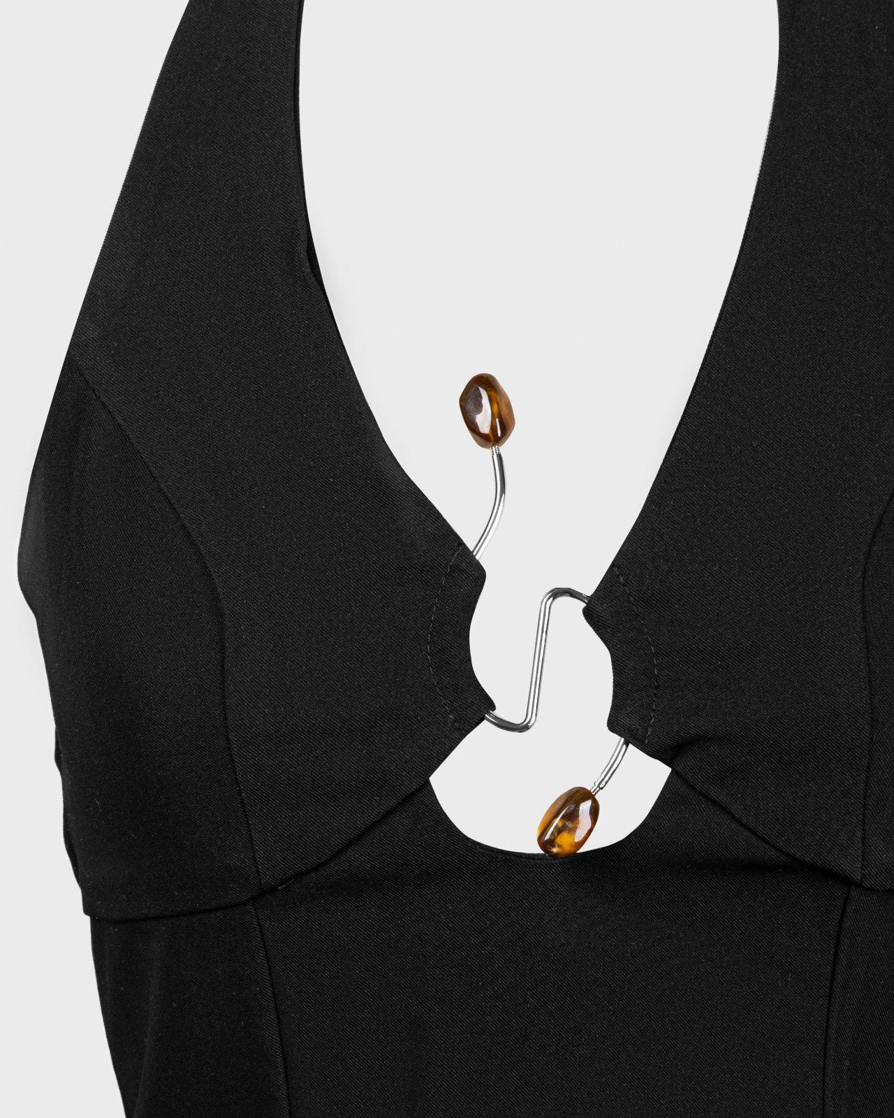 Black beaded top