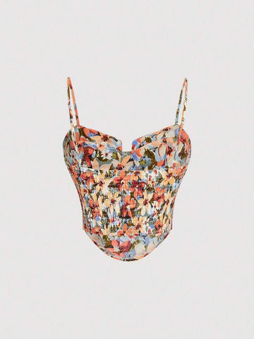 Floral corset top