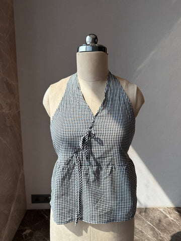 Black ghingham Halter top