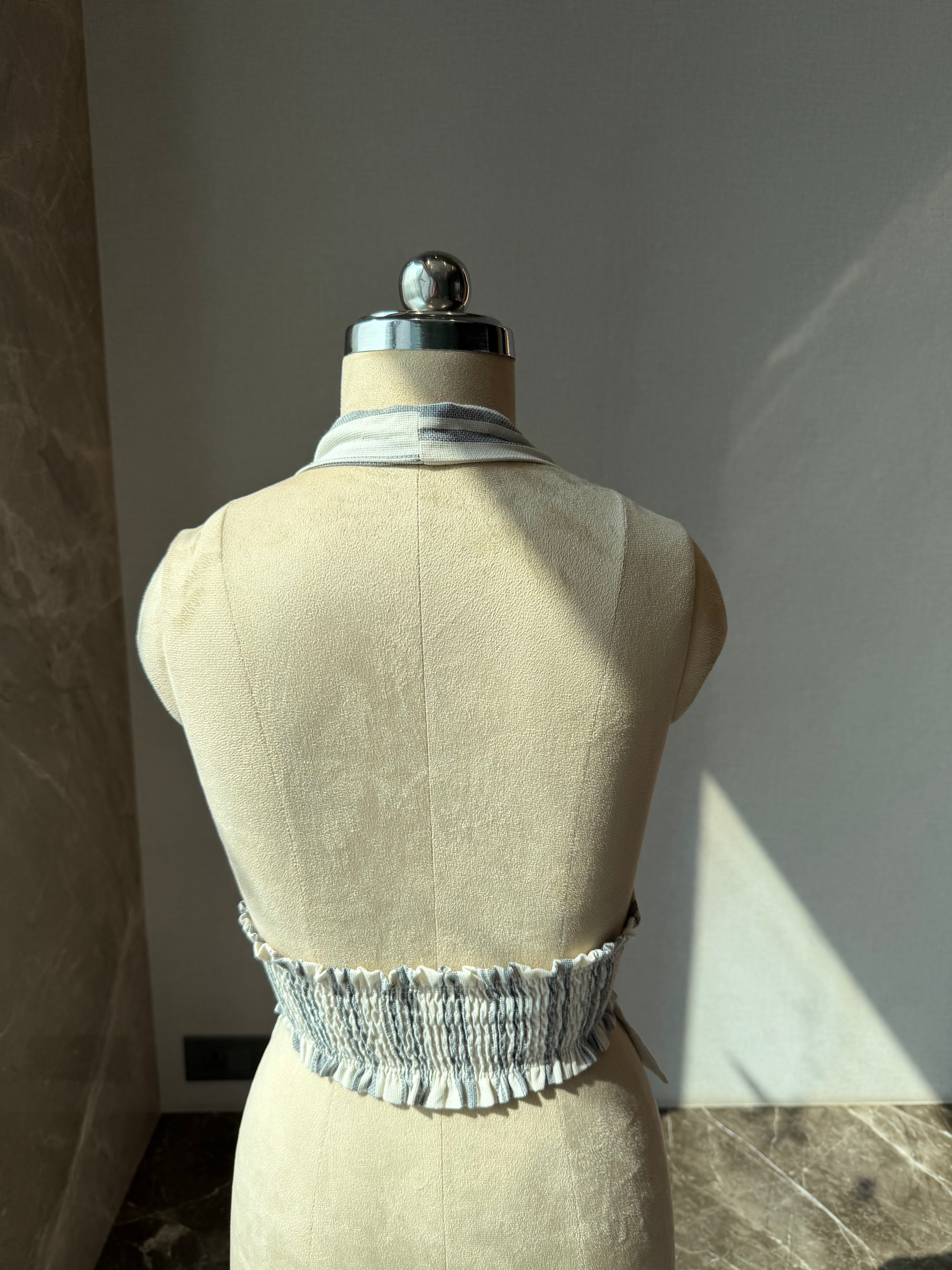 Button-up Stripes halter top