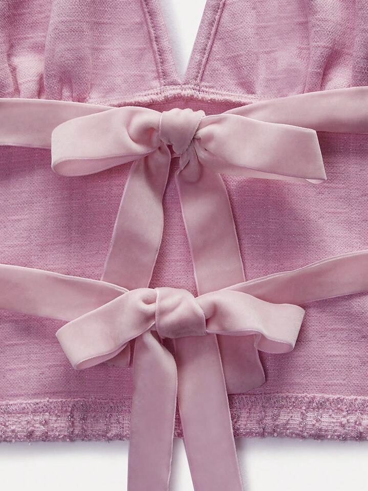 PINK BOW TOP