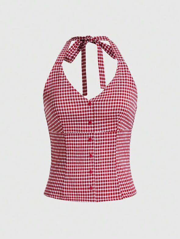 RED GINGHAM TOP