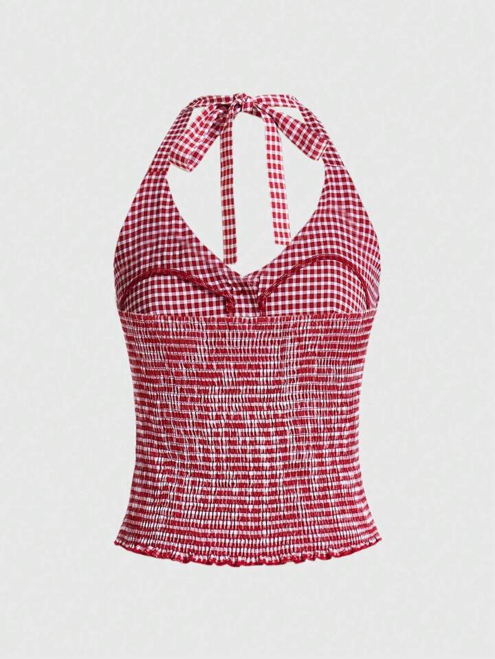 RED GINGHAM TOP