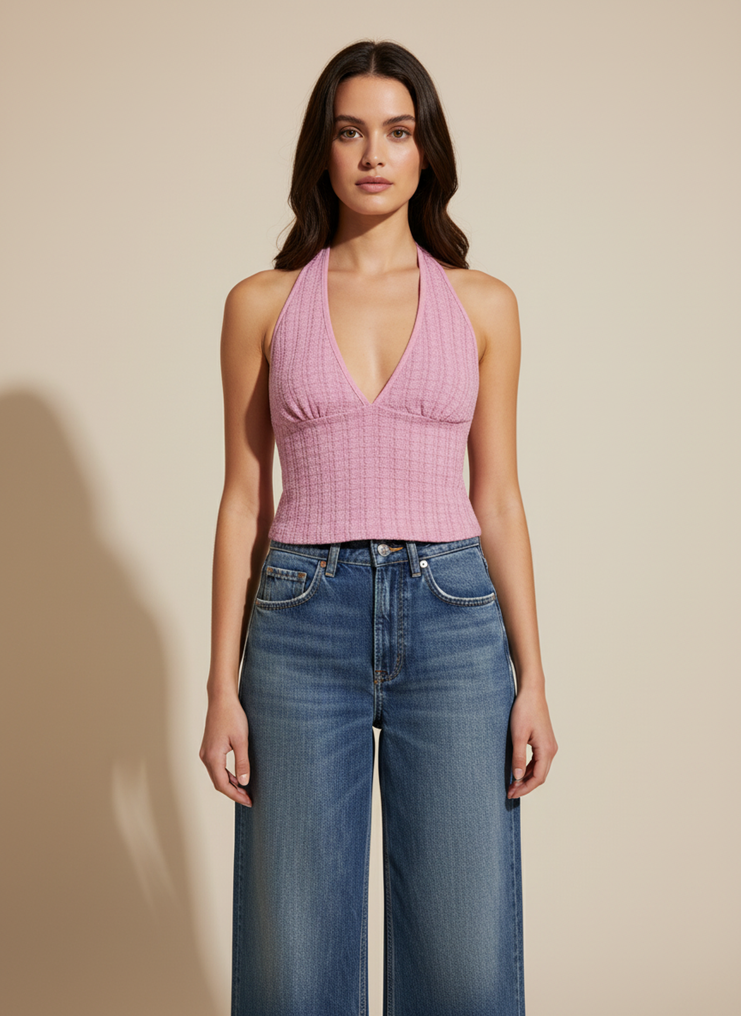 PINK BOW TOP