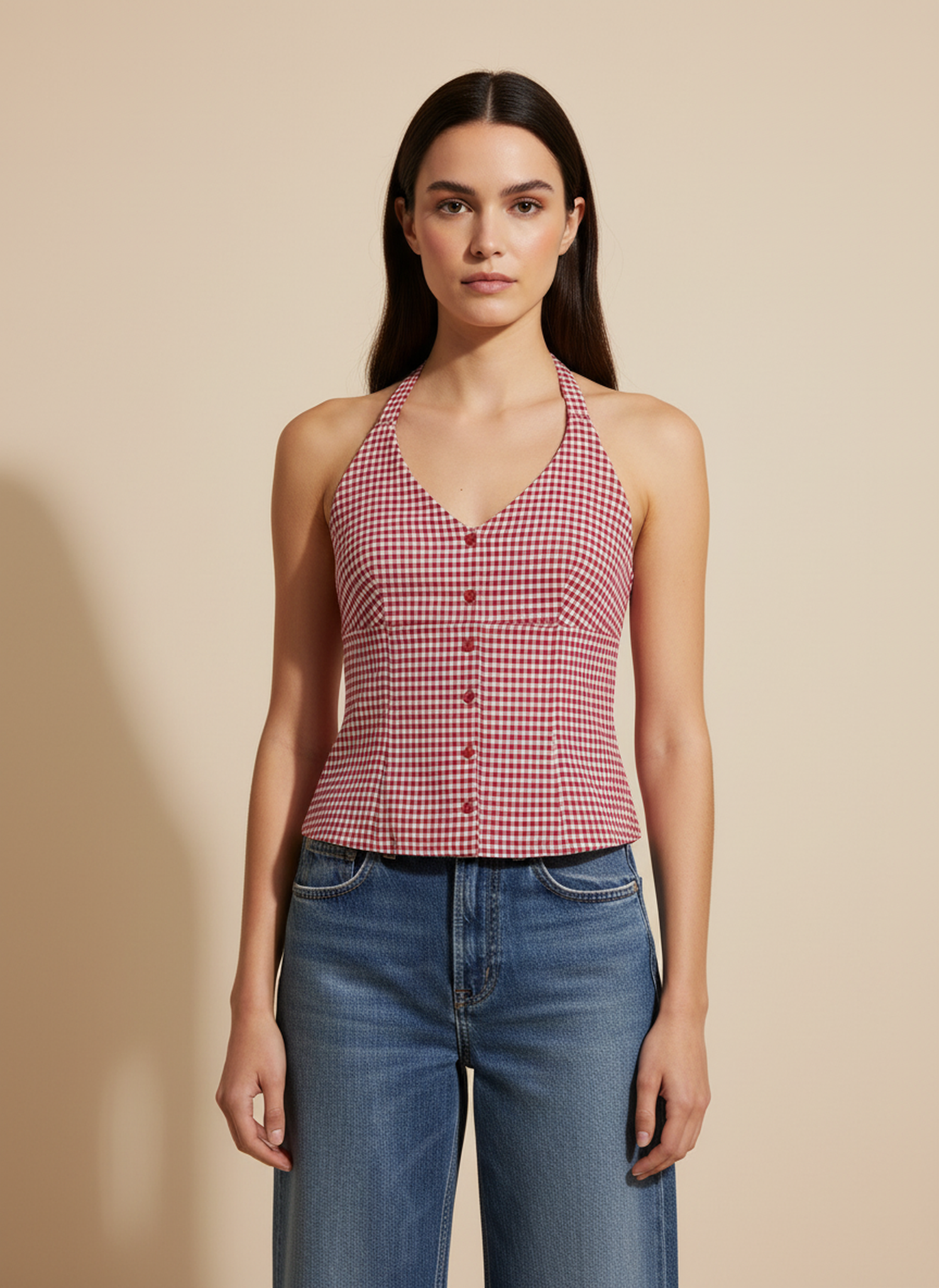 RED GINGHAM TOP